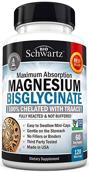 最佳的高剂量镁 -  Bio Schwartz最大吸收镁白甘油